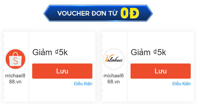 Voucher của Shop trong Kênh người bán