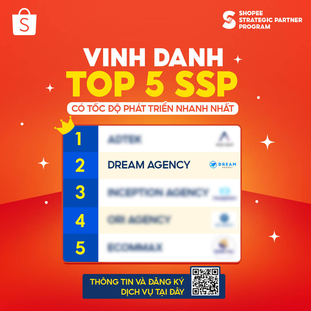 Dream Agency Top 5 doi tac Shopee SSP.