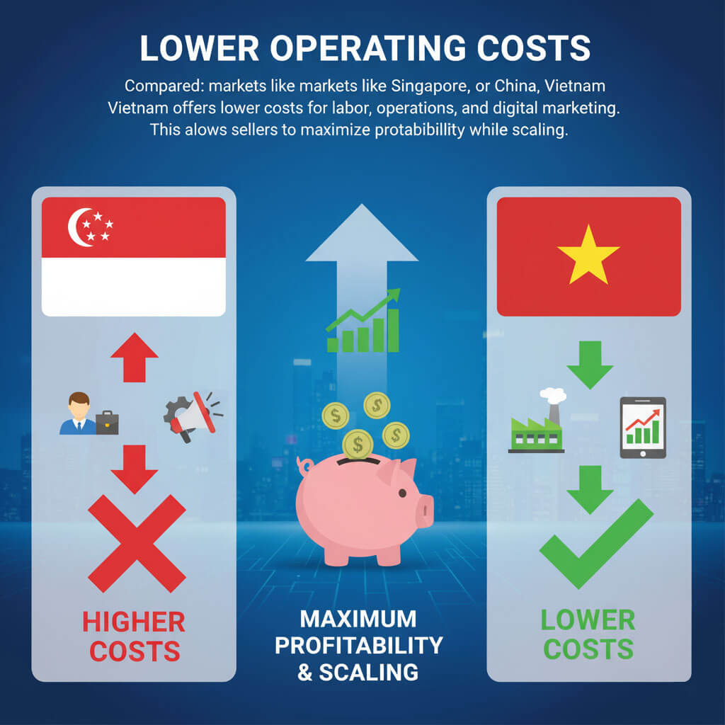 Vietnam e-commerce market 2025–2030 lower cost